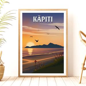Kapiti Travel Poster - Wellington, New Zealand