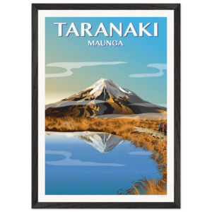 Taranaki Maunga Travel Poster - Taranaki, New Zealand