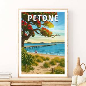 Petone Travel Poster - Wellington, New Zealand