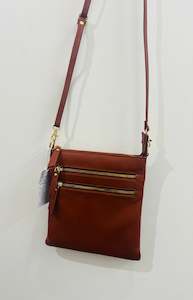 Slim line crossbody bag -Caramel