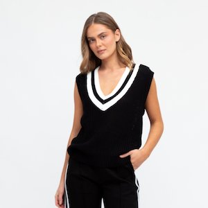 Ebbi And I: Ebby and I Vest -Black/White