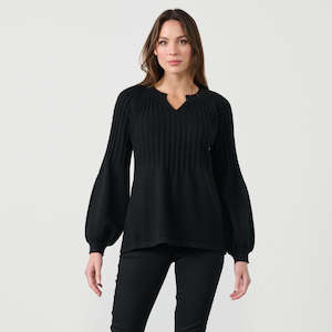 CZ958 Puff Sleeve Knit -Black