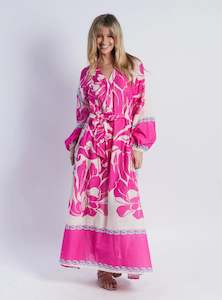 Leoni: CAPRI DRESS - PINK FLORAL