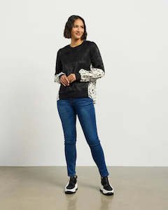 Jules Top -Black/stary Night