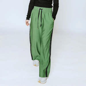 Indiana Women's Wide Leg Pants - Dill with Black