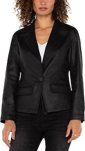 Notch Collar one button blazer