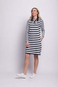 Eden Park Dress -Midnight Stripe