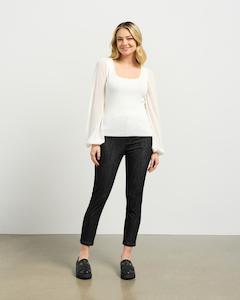 Lucy Knit Top -Ivory