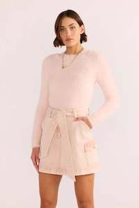 CLOVER FLUFFY SWEATER PINK