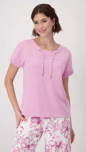 409363 Embellished Jersey Tee - Bubblegum