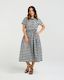 Scarlett Dress-Navy Check