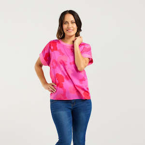 Olivia Top-Fuchsia Burst