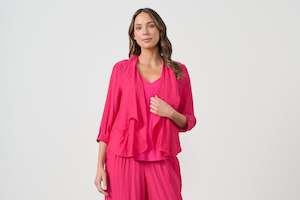 Caju: CZ1064-JACKET BACK FEATURE-HOT PINK