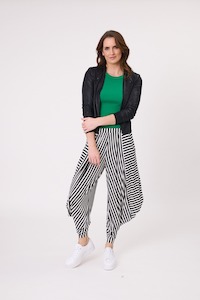 Lemon Tree: Lenka Pant -Black/White stripe