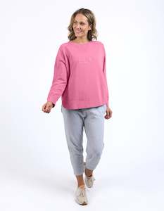 Sweatshirts Jumpers And Crews: Established Crew -AURORA PINK