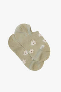 Antler Accessories: Check Ankle sock Sage Daisy