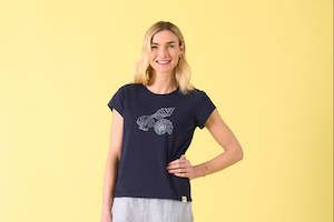 Charlie Jane: Sumner printes tee-Navy Shells