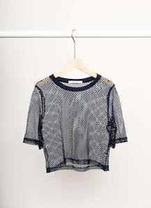 Two By Two: ARROW MESH TOP -Navy