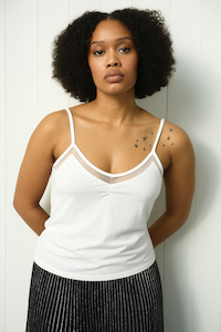 HEART & CAMISOLE Camisole-White