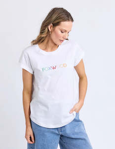 Foxwood: SIGNATURE TEE-Confetti Tee -WHITE