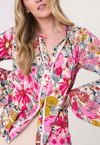 Contessa Top -Garden Print