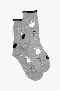 Swans & Bows Sock