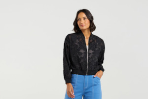 Skylar Bomber-Shadowed Florals