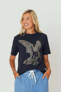 LANA VINTAGE TEE-BLACK EAGLE