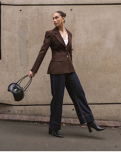 White Closet Chocolate Blazer