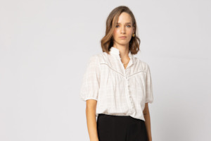 DALILA TOP-WHITE CHECK