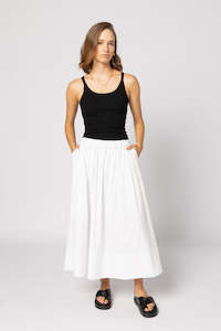 DIRECTION SKIRT-WHITE