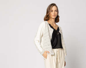 JAKCAR JACKET-IVORY COMBO