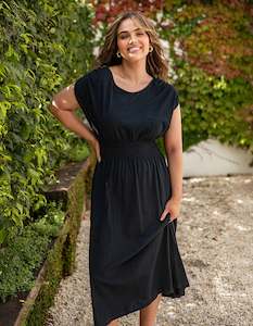 Nelle Midi Dress Black