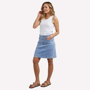 Atlas Denim Skirt Light Wash