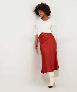 Autumn Days Satin Skirt
