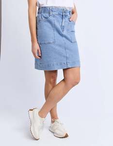 Elm Clothing: Atlas Denim Skirt Blue