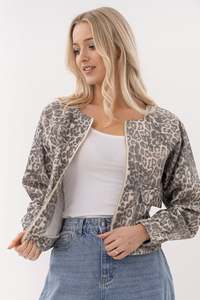 ZIP LINE BOMBER-LEOPARD
