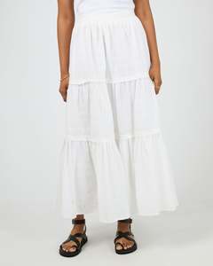All About Eve: Winslet Maxi Skirt -White