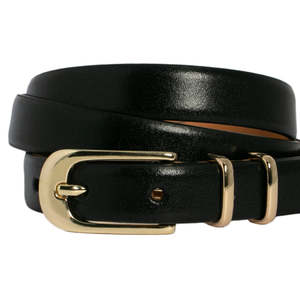 Sophia Leather Dress Belt-BLACK