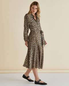 Lisa Leopard Shirt Dress - Leopard Print
