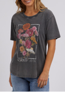 SIGNATURE TEE-in bloom tee -BLACK-PRE ORDER DUE FEB