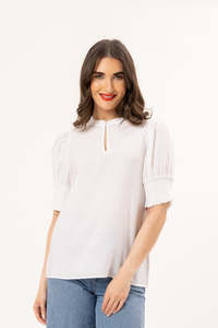 MOVEMENT BLOUSE-WHITE