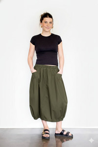 ANTLER CYRUS SKIRT-KHAKI