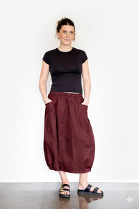 Pre Order: ANTLER CYRUS SKIRT-MERLOT