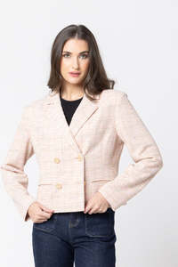 AUDRY BLAZER-BLUSH TWEED