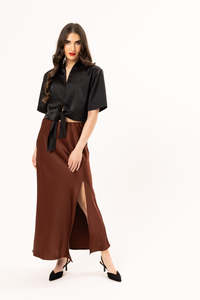 Seeking Lola: VIVA SKIRT-CHOCOLATE