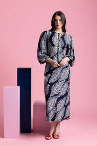 ELEGANT DRESS-Navy Whisper