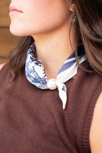SCARF-Pearl Fasten Neck Tie |CHURCHILL