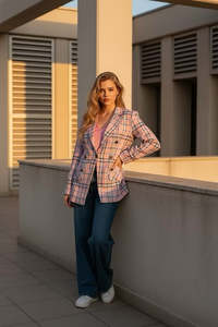 Pre Order: CHARLOTTE BLAZER PINK PLAID (Pre Order End Feb)