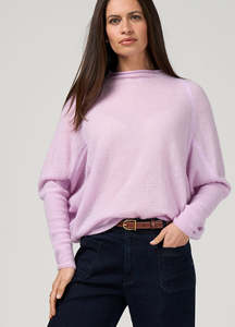 Loobies Story: LSK2605 ASTORIA BATWING SWEATER-LILAC